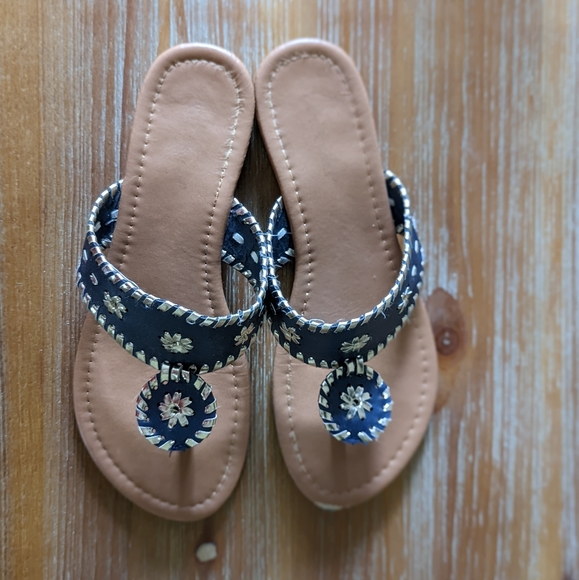 Navy & Silver Sandals - Picture 5 of 8